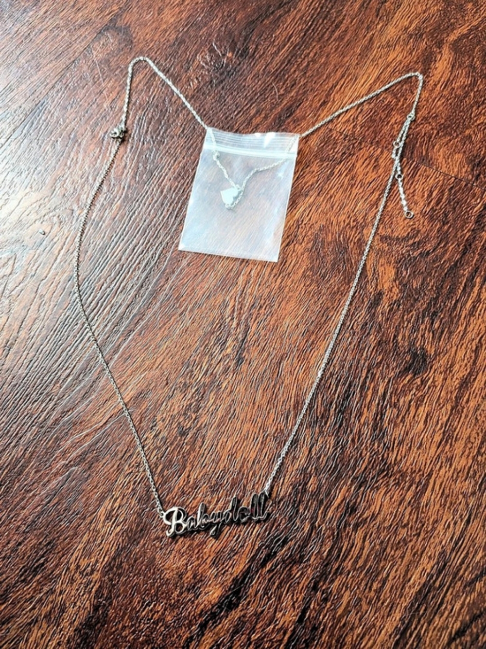 Babydoll Pendant Necklace in Silver New